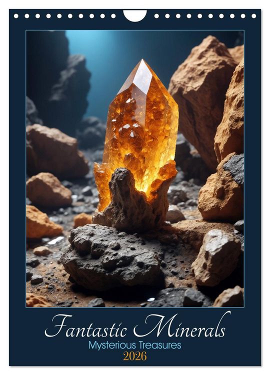 Produktbild: Fantastic Minerals - Mysterious Treasures (Wall Calendar 2026 DIN A4 portrait), CALVENDO 12 Month Wall Calendar
