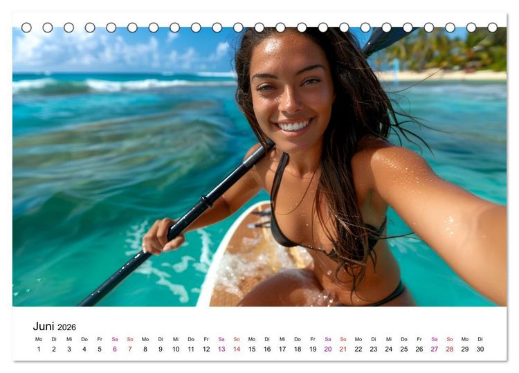 Produktbild: Stand up paddling - SUP (Tischkalender 2026 DIN A5 quer), CALVENDO Monatskalender