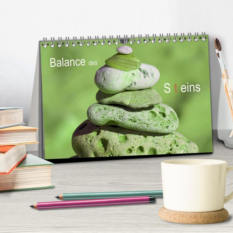 Produktbild: Balance des Steins (Tischkalender 2026 DIN A5 quer), CALVENDO Monatskalender