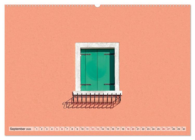 Produktbild: Minimal Burano (hochwertiger Premium Wandkalender 2026 DIN A2 quer), Kunstdruck in Hochglanz