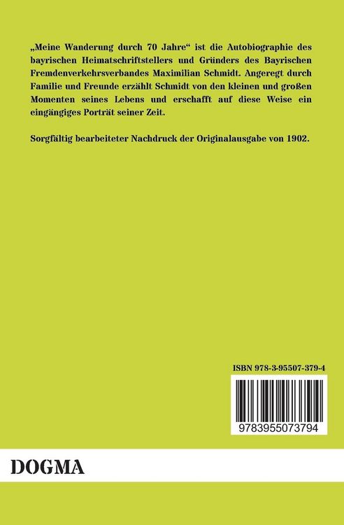 Produktbild: Meine Wanderung durch 70 Jahre, Erster Teil