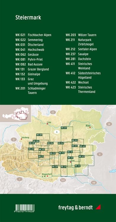 Produktbild: Steiermark, Wanderkarten Set 1:50.000