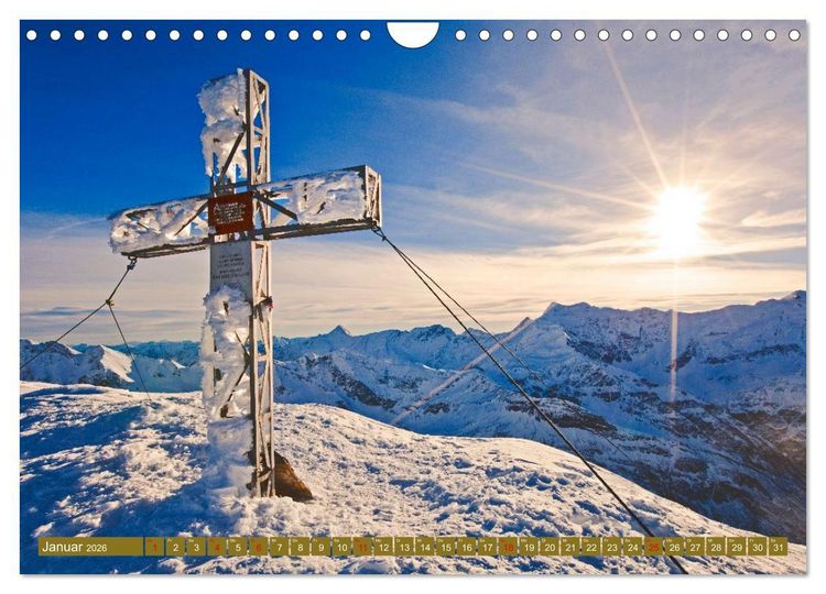 Produktbild: Gipfelkreuze im Sonnenlicht (Wandkalender 2026 DIN A4 quer), CALVENDO Monatskalender