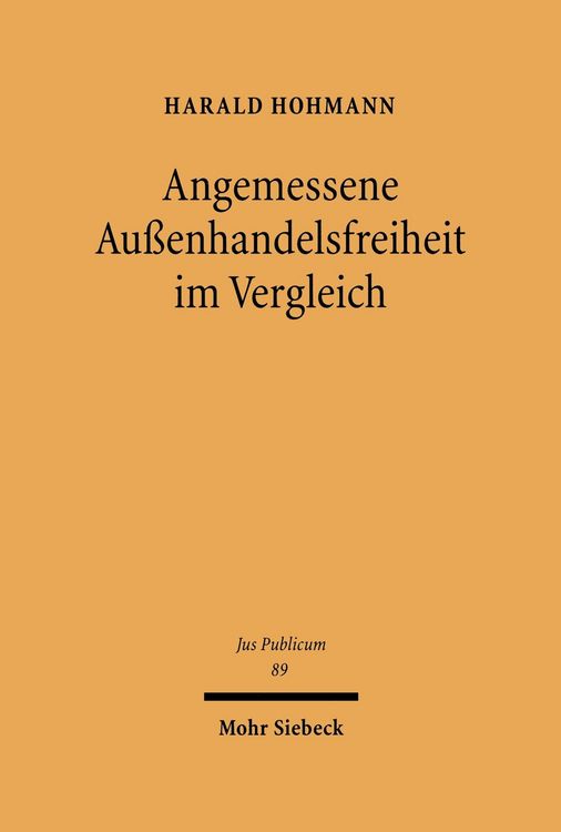 Produktbild: Angemessene Au&szlig;enhandelsfreiheit im Vergleich