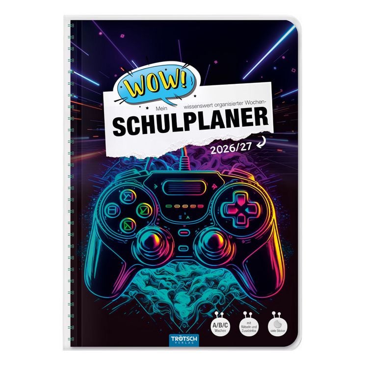 Produktbild: TR&Ouml;TSCH - Schulplaner WOW Gaming 26/27