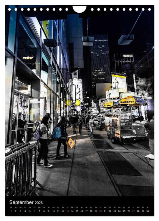 Produktbild: NEW YORK &ndash; street view (Wandkalender 2026 DIN A4 hoch), CALVENDO Monatskalender