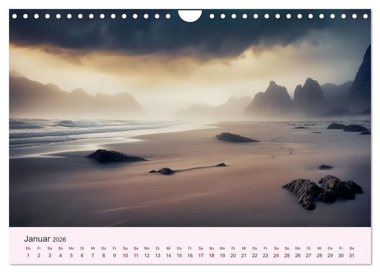 Produktbild: Sturmgetrieben - Der wilde K&uuml;stenkalender (Wandkalender 2026 DIN A4 quer), CALVENDO Monatskalender