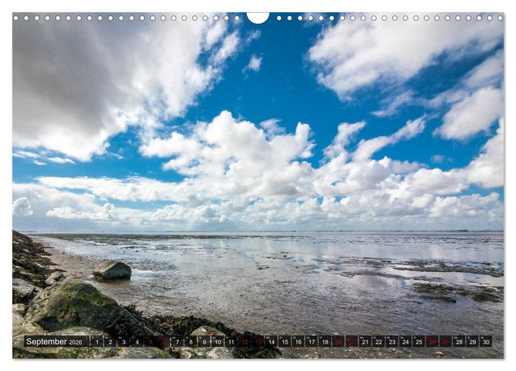 Produktbild: Wattenmeer Nordsee - Lichtstimmungen zwischen Land und Meer (Wandkalender 2026 DIN A3 quer), CALVENDO Monatskalender