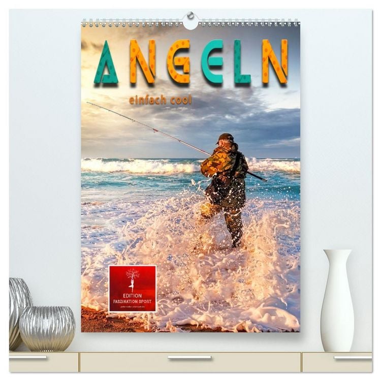 Produktbild: Angeln - einfach cool (hochwertiger Premium Wandkalender 2026 DIN A2 hoch), Kunstdruck in Hochglanz