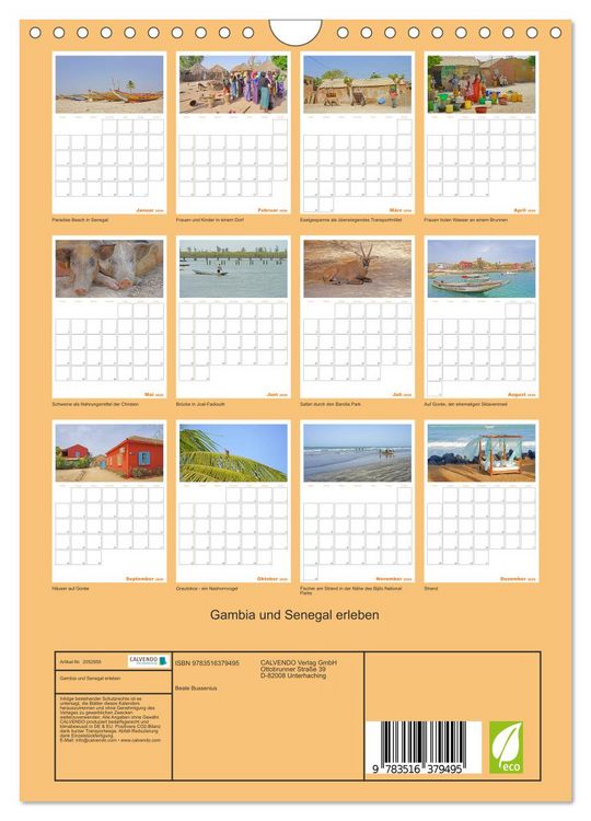 Produktbild: Gambia und Senegal erleben (Wandkalender 2026 DIN A4 hoch), CALVENDO Monatskalender