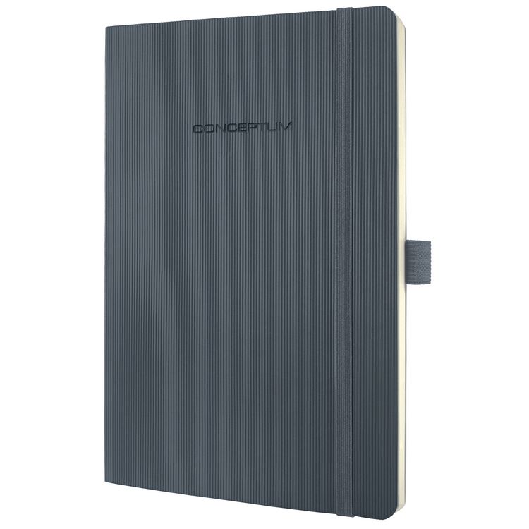 Produktbild: SIGEL Notizbuch Conceptum Softcover Softwave, liniert dunkelgrau