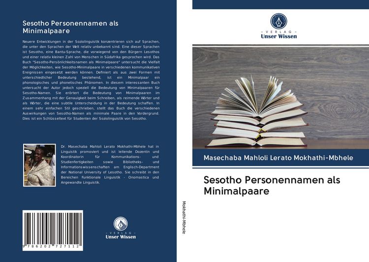 Produktbild: Sesotho Personennamen als Minimalpaare