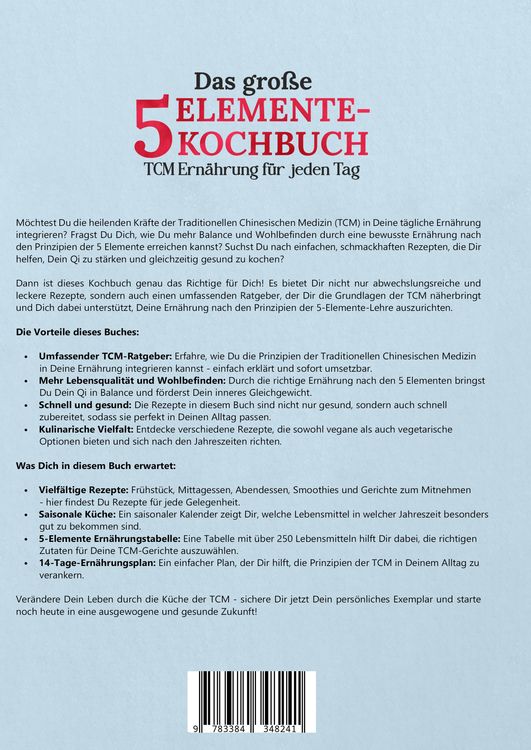 Produktbild: Das gro&szlig;e 5-Elemente-Kochbuch - TCM Ern&auml;hrung f&uuml;r jeden Tag