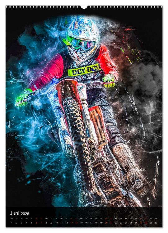 Produktbild: Motocross - einfach faszinierend (hochwertiger Premium Wandkalender 2026 DIN A2 hoch), Kunstdruck in Hochglanz