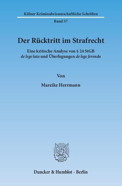 Produktbild: Der R&uuml;cktritt im Strafrecht.
