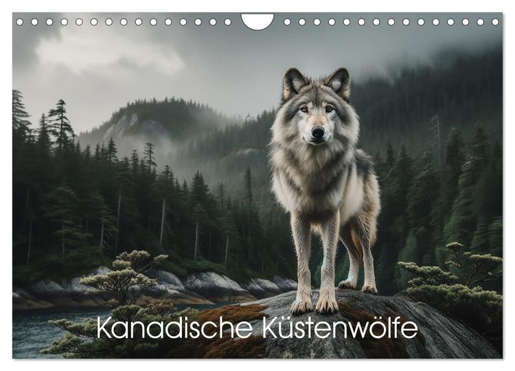Produktbild: Kanadische K&uuml;stenw&ouml;lfe (Wandkalender 2026 DIN A4 quer), CALVENDO Monatskalender