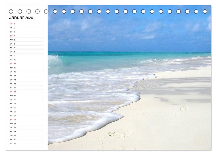 Produktbild: Traumstr&auml;nde in der Karibik (Tischkalender 2026 DIN A5 quer), CALVENDO Monatskalender