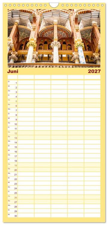 Produktbild: Familienplaner 2027 - Barcelona - Stadt der Kunstwerke und Architektur mit 5 Spalten (Wandkalender, 21 x 45 cm) CALVENDO