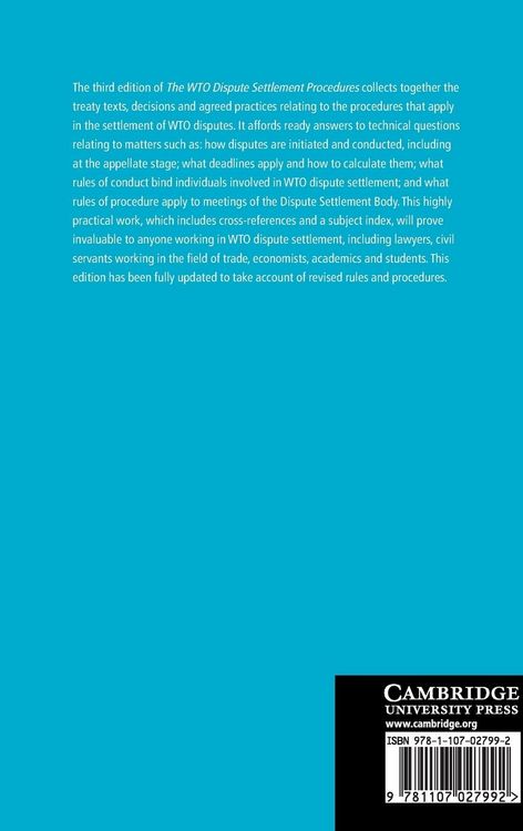 Produktbild: The Wto Dispute Settlement Procedures