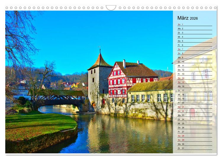 Produktbild: Hohenlohe - Natur und Altstadt (Wandkalender 2026 DIN A3 quer), CALVENDO Monatskalender