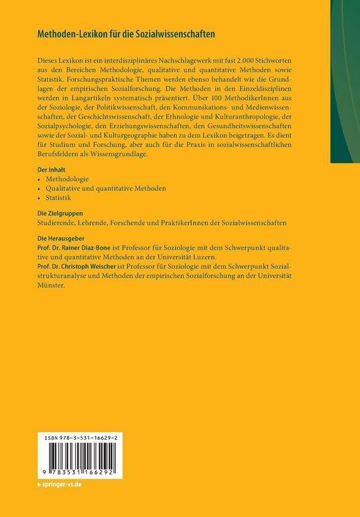 Produktbild: Methoden-Lexikon f&uuml;r die Sozialwissenschaften
