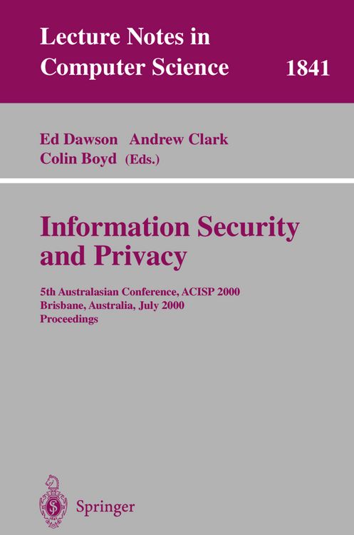 Produktbild: Information Security and Privacy