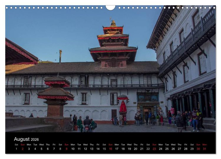 Produktbild: Monuments of Nepal 2026 (Wall Calendar 2026 DIN A3 landscape), CALVENDO 12 Month Wall Calendar