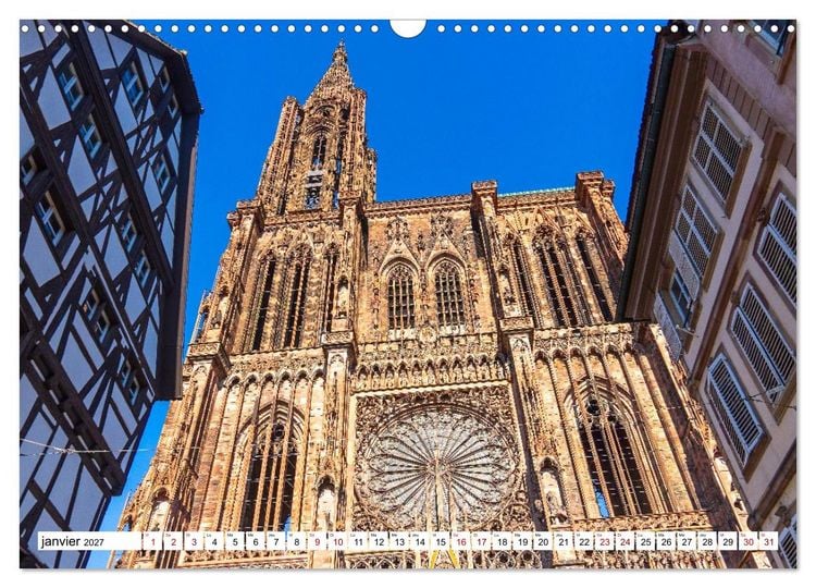 Produktbild: Les cath&eacute;drales fran&ccedil;aises &ndash; Des chefs-d'&oelig;uvre de l&rsquo;architecture gothique (Calendrier mural 2027 DIN A3 vertical), CALVENDO calendrier mensuel