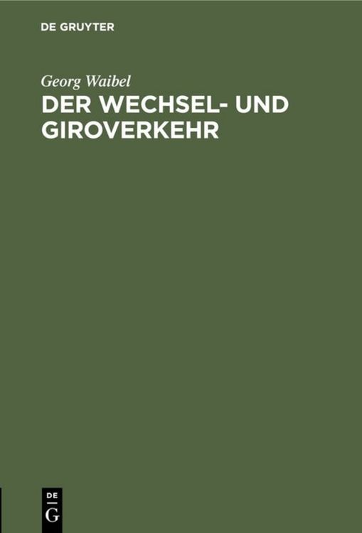Produktbild: Der Wechsel- und Giroverkehr