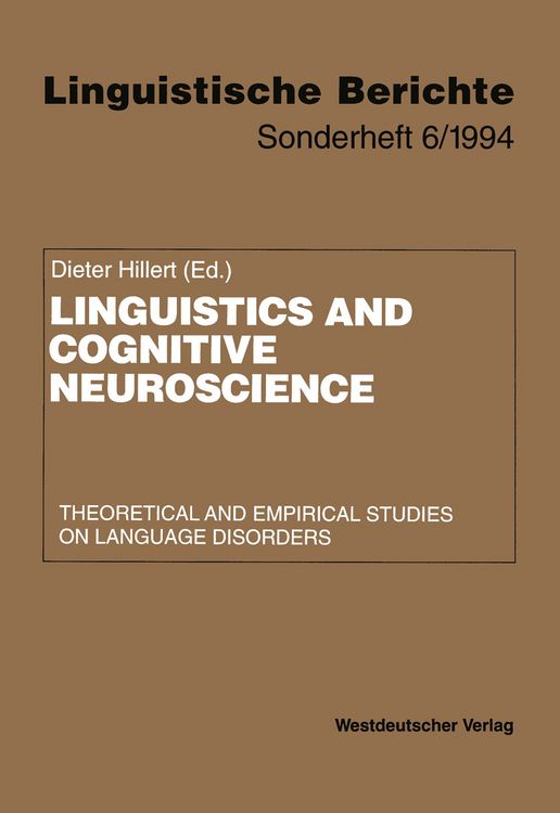 Produktbild: Linguistics and Cognitive Neuroscience