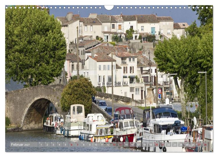 Produktbild: Hausbooturlaub Frankreich - Canal du Midi (Wandkalender 2027 DIN A3 quer), CALVENDO Monatskalender