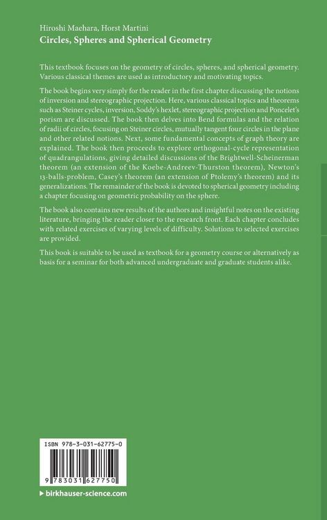 Produktbild: Circles, Spheres and Spherical Geometry