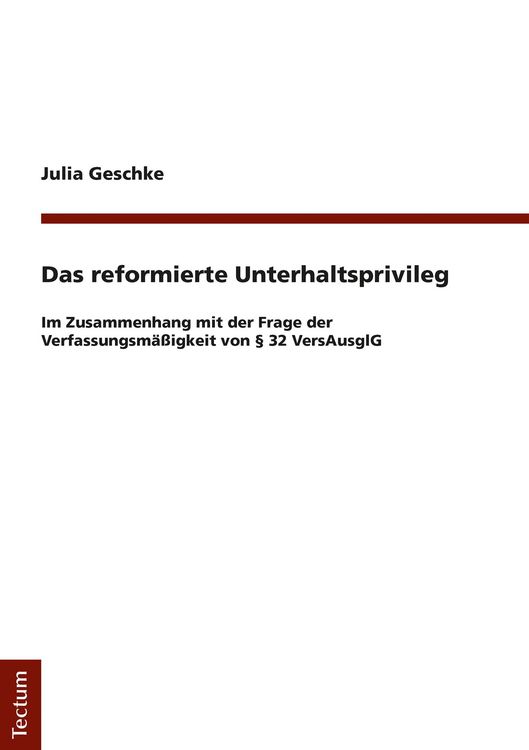 Produktbild: Das reformierte Unterhaltsprivileg