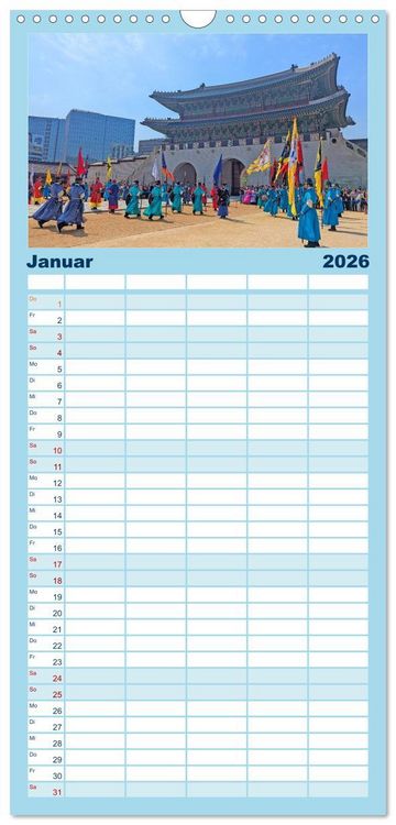 Produktbild: Familienplaner 2026 - Seoul - Stadt der Kontraste mit 5 Spalten (Wandkalender, 21 x 45 cm) CALVENDO