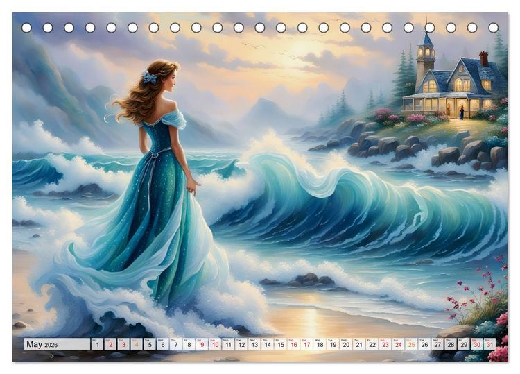 Produktbild: Harmony - Elegance in harmony of waves (Desk Calendar 2026 DIN A5 landscape), CALVENDO 12 Month DeskCalendar