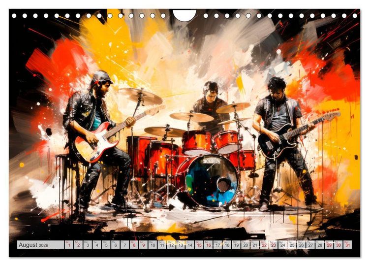 Produktbild: ROCK Feel the unlimited power (Wall Calendar 2026 DIN A4 landscape), CALVENDO 12 Month Wall Calendar