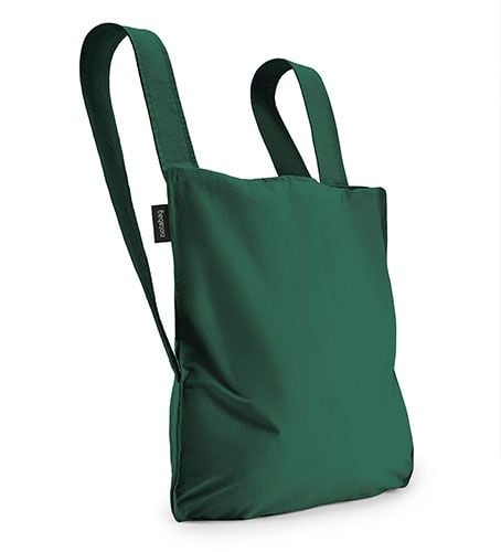 Produktbild: Notabag Original 2in1 Tasche & Rucksack - faltbare Einkaufstasche Backpack Bag - Forest Green