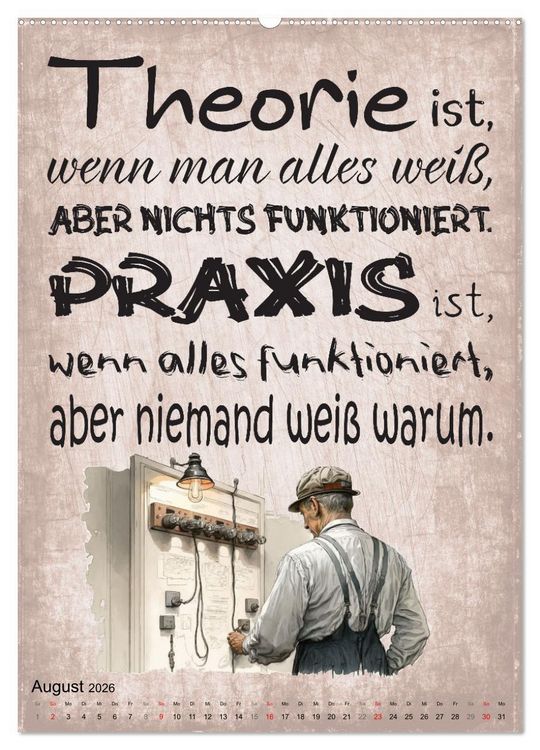 Produktbild: Handwerker Spr&uuml;che (hochwertiger Premium Wandkalender 2026 DIN A2 hoch), Kunstdruck in Hochglanz