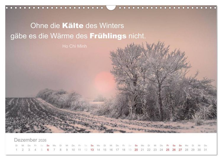 Produktbild: Zauberhafte Spr&uuml;che - Bunte Seelenbl&uuml;ten (Wandkalender 2026 DIN A3 quer), CALVENDO Monatskalender