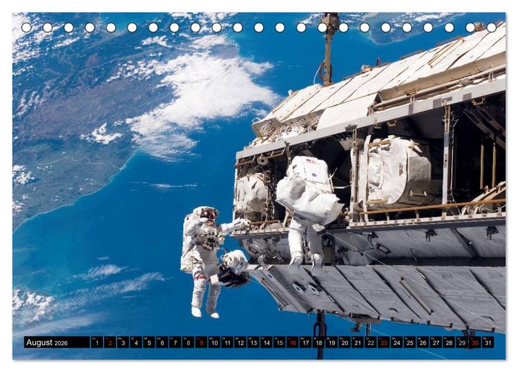 Produktbild: Missionen im Weltall (Tischkalender 2026 DIN A5 quer), CALVENDO Monatskalender