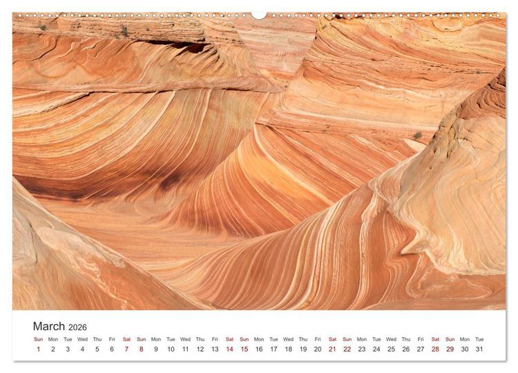 Produktbild: Paria Canyon The Wave (Wall Calendar 2026 DIN A2 landscape), CALVENDO 12 Month Wall Calendar
