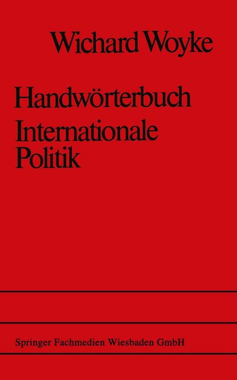 Produktbild: Handw&ouml;rterbuch Internationale Politik