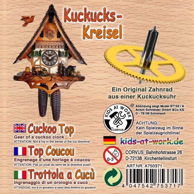 Produktbild: Corvus A750371 - Kuckucks Kreisel im W&uuml;rfel