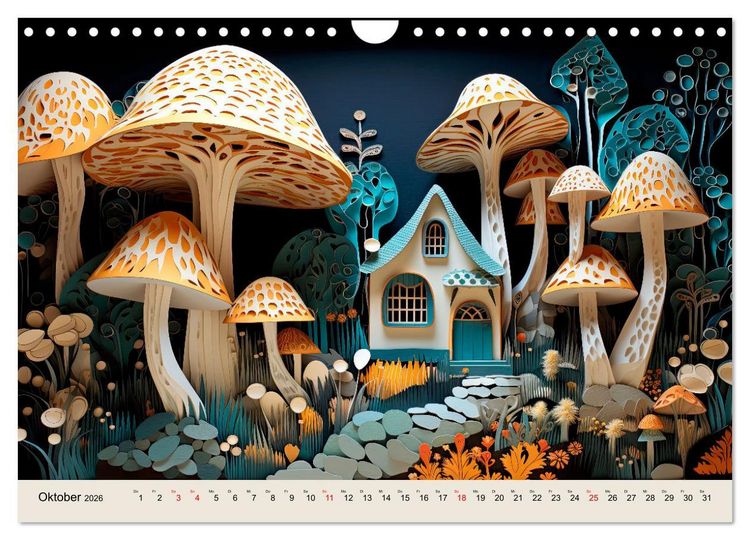 Produktbild: Magie der Pilze (Wandkalender 2026 DIN A4 quer), CALVENDO Monatskalender
