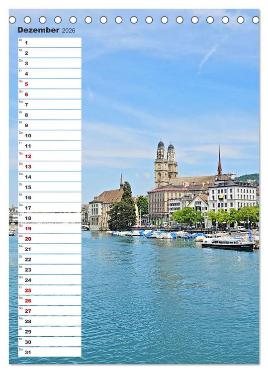 Produktbild: Schweizer Ansichten - Berge, Fl&uuml;sse und Seen in der Schweiz (Tischkalender 2026 DIN A5 hoch), CALVENDO Monatskalender