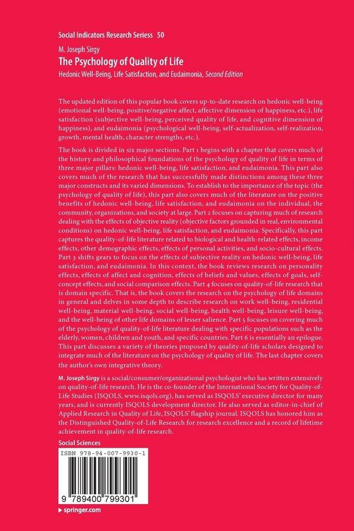 Produktbild: The Psychology of Quality of Life
