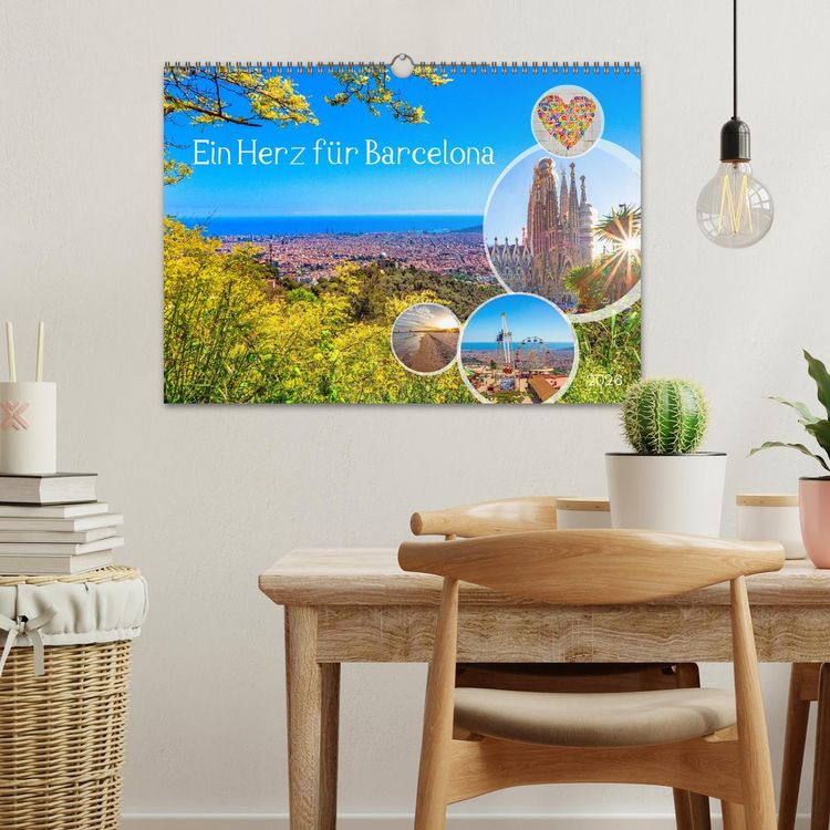 Produktbild: Ein Herz f&uuml;r Barcelona (Wandkalender 2026 DIN A3 quer), CALVENDO Monatskalender