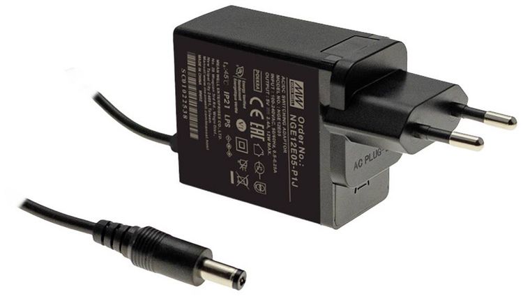 Produktbild: MEAN WELL NGE12E24-P1J Steckernetzteil, Festspannung 24 V/DC 15W
