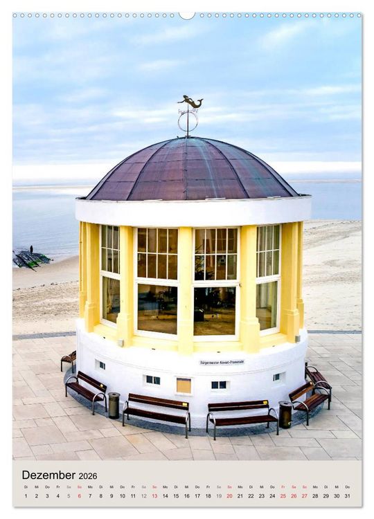 Produktbild: Borkum Strandspaziergang (hochwertiger Premium Wandkalender 2026 DIN A2 hoch), Kunstdruck in Hochglanz
