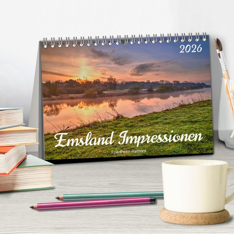 Produktbild: Emsland Impressionen (Tischkalender 2026 DIN A5 quer), CALVENDO Monatskalender